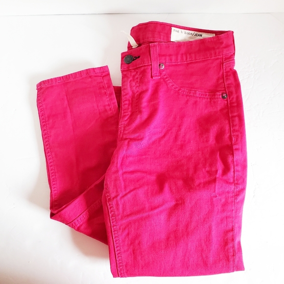 RAG & BONE Skinny Ankle Legging Jean PFD Pink 29 - Picture 2 of 9
